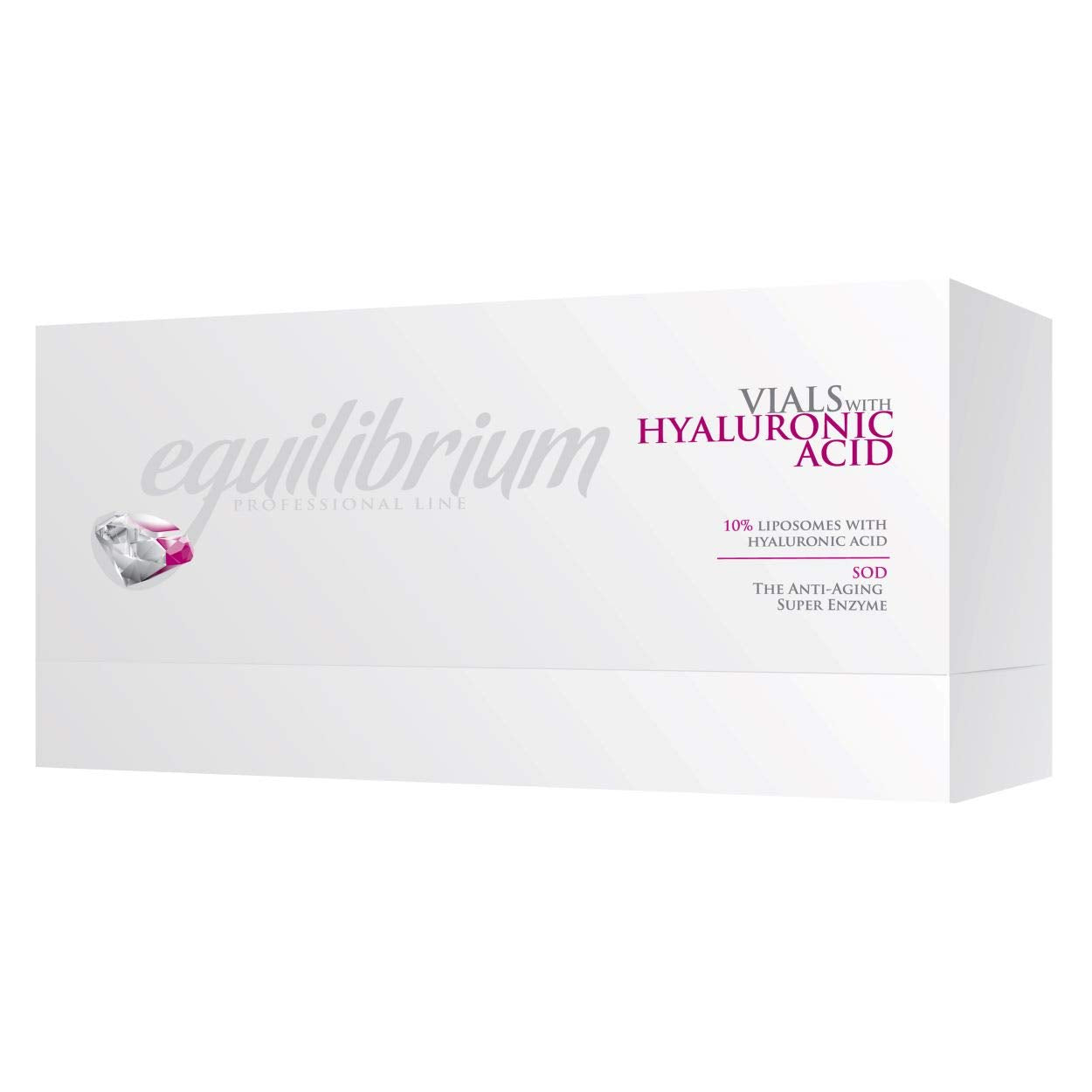 Hyaluronic Acid Pure Liposomal, Superoxide Dismutase SOD, Anti-Aging Effect, Professional Line for Beauty Salons, 20 Ampoules x 2 mililiters, GEROVITAL H3 EQUILIBRIUM