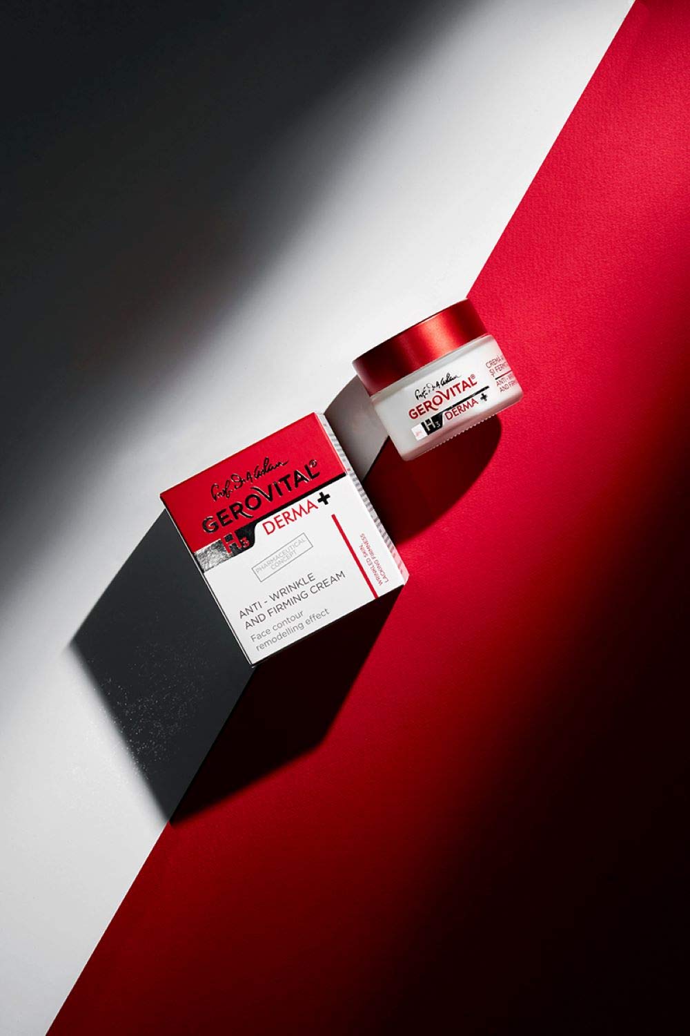 GEROVITAL DERMA+ Anti-Wrinkle and Firming Face Cream with Hyaluronic Acid, Sepilift, Vitamins A and E, Day and Night Moisturizing Face Cream, for Dry Skin, 50 mililiters