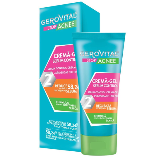 Gerovital Stop Acne - Sebum Control Cream-Gel, 16+, 50 ml
