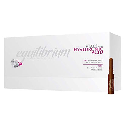 Hyaluronic Acid Pure Liposomal, Superoxide Dismutase SOD, Anti-Aging Effect, Professional Line for Beauty Salons, 20 Ampoules x 2 mililiters, GEROVITAL H3 EQUILIBRIUM