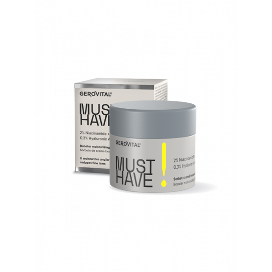 Gerovital Must Have - Booster Moisturizing Sorbet-Cream with 2% Niacinamide, 20+, 50 ml