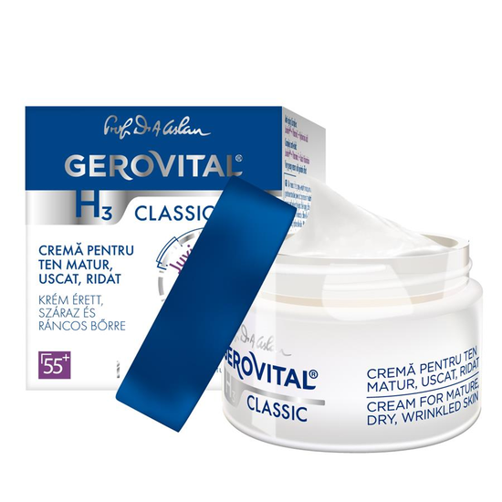 Gerovital H3 Classic - Cream for Mature, Dry, Wrinkled Skin, 55+, 50 ml