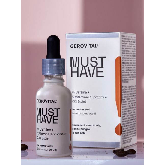 Gerovital Must Have - Eye Contour Serum with 3% Caffeine, 20+, 30 ml