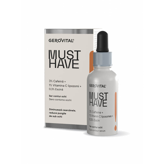 Gerovital Must Have - Eye Contour Serum with 3% Caffeine, 20+, 30 ml