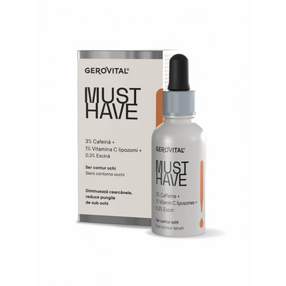 Gerovital Must Have - Eye Contour Serum with 3% Caffeine, 20+, 30 ml